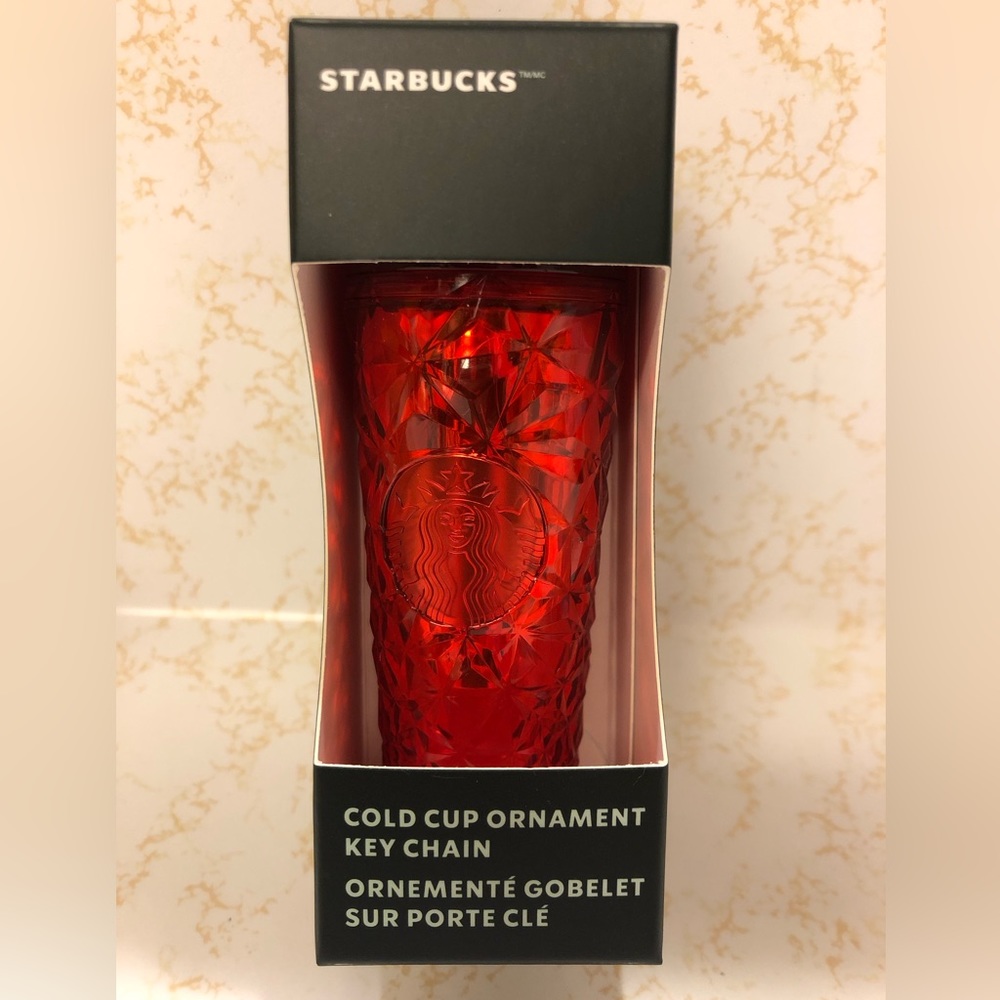 NWT Starbucks Cold Cup Ornament Keychain 2023